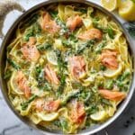Smoked Salmon Pasta with Asparagus and Lemon Cream Recipe
