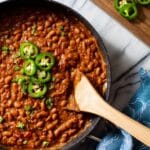 Smoked Baked Beans with Bacon, Jalapenos, and Rich Barbecue Flavors Recipe