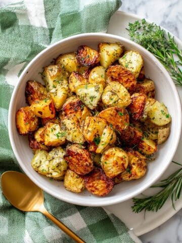 Roasted Potatoes and Onions with Herbs and Mustard Recipe