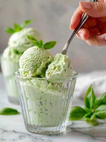 Pineapple Basil Nicecream (Vegan Pineapple Banana Sorbet) Recipe