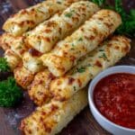 Mozzarella Cheese Sticks with Marinara and Red Pesto Dipping Sauce Recipe