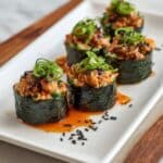 Spicy Baked Salmon Sushi Muffins Recipe