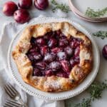 Plum Galette with Lemon, Honey, and Fresh Rosemary Recipe