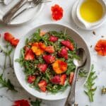 Nasturtium Salad with Strawberries and Sesame Vinaigrette Recipe