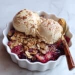 Rhubarb Crisp with Rose Water and Oats Recipe