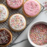 Donut Cookies with Lemon Frosting and Sprinkles Recipe