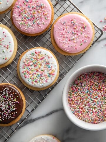 Donut Cookies with Lemon Frosting and Sprinkles Recipe