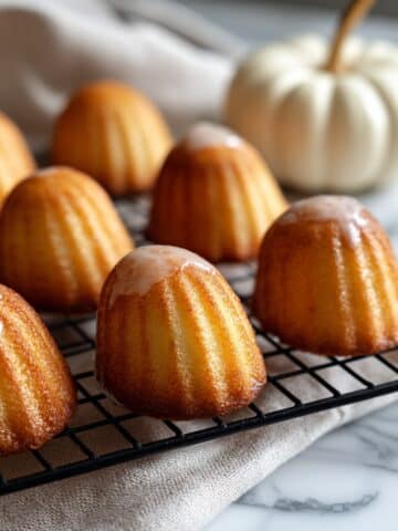 Pumpkin Madeleines with Spiced Pumpkin Glaze Recipe