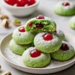 Pistachio Pudding Cookies with Maraschino Cherries Recipe