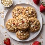 Strawberry Banana Oatmeal Cookies with White Chocolate Chips Recipe