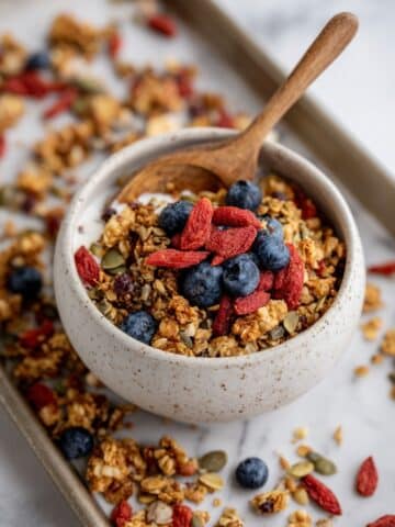 Healthy Homemade Granola with Nuts, Coconut, and Chocolate Chips Recipe