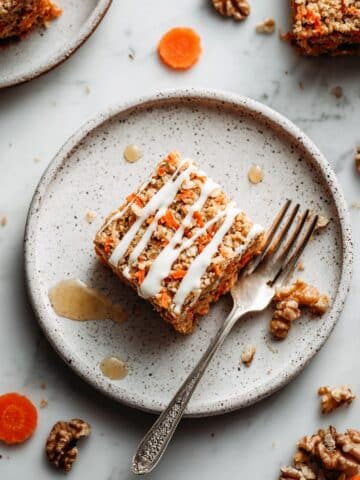 Carrot Cake Baked Oatmeal with Cream Cheese Glaze Recipe