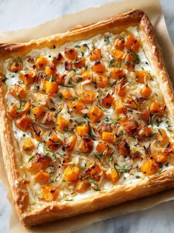 Pumpkin Ricotta Tart with Onion and Rosemary Recipe