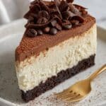 Coffee Espresso Cheesecake with Chocolate Topping Recipe