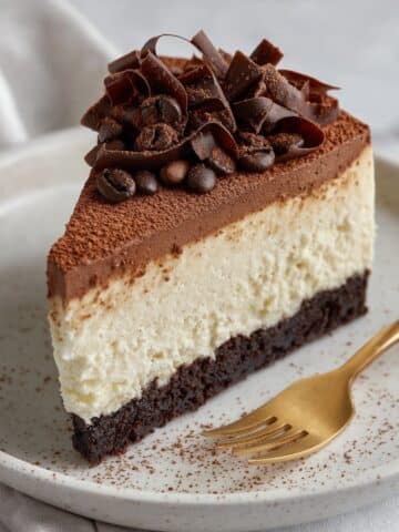 Coffee Espresso Cheesecake with Chocolate Topping Recipe