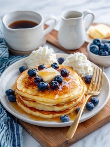 Blueberry Almond Flour Pancakes with Coconut and Nut Butter Recipe