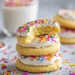 Lofthouse Style Sugar Cookies with Vanilla Frosting and Sprinkles Recipe