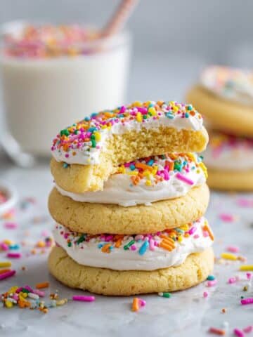 Lofthouse Style Sugar Cookies with Vanilla Frosting and Sprinkles Recipe