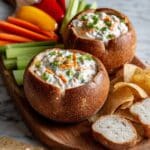 Baked Crab Dip in Sourdough Bread Bowls Recipe