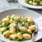English Pea Gnocchi with Lemon-Wine Sauce and Herbs Recipe
