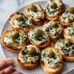 Spinach Olive Dip Crostini Recipe