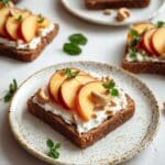 Roasted Peaches with Ricotta Tartine Recipe