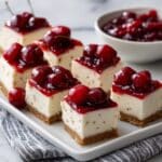 High Protein Vanilla Bean Cheesecake with Cherries Recipe