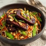 Vegan Tempeh Thai Peanut Noodles Recipe