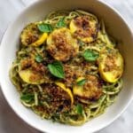 Green Olive Pesto and Squash Spaghetti Recipe