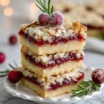 Cranberry Lemon Bars with Almond Meringue Recipe