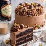 Baileys Chocolate Loaf Cake with Frosting and Decorations Recipe