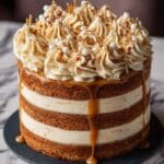 Caramel Ginger Cake with Buttercream and Caramel Decorations Recipe