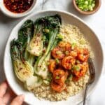Spicy Shrimp Bowls with Cauliflower Rice and Baby Bok Choy Recipe