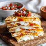 Roasted Pepper Quesadilla with San Marzano Tomatoes and Cilantro Recipe