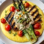 Grilled Swordfish with Charred Tomato Basil Butter Recipe