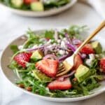 Arugula Salad with Strawberries, Feta, and Lemon Vinaigrette Recipe