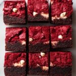 Red Velvet Brownies with Cake Mix Recipe