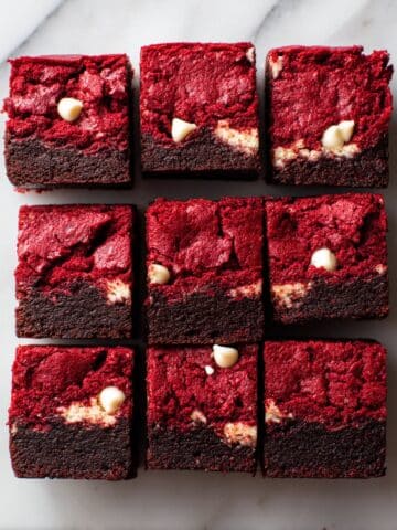 Red Velvet Brownies with Cake Mix Recipe